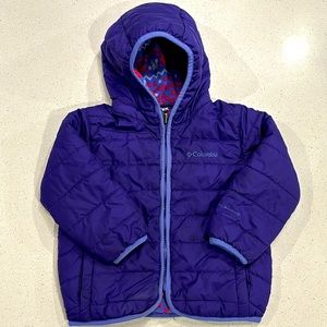 Girls Jacket - reversible Columbia 12 months purple, purple/pink white